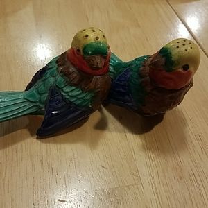 Japanese hand painted bird salt and pepper shakers vintage